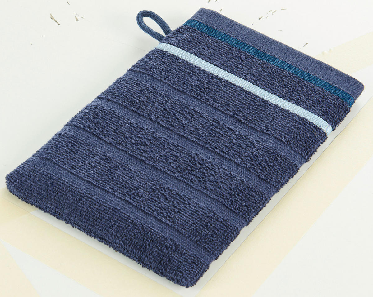 oh cosy Waschhandschuh Marta Marta - dunkelblau (16,00/22,00cm) - oh cosy