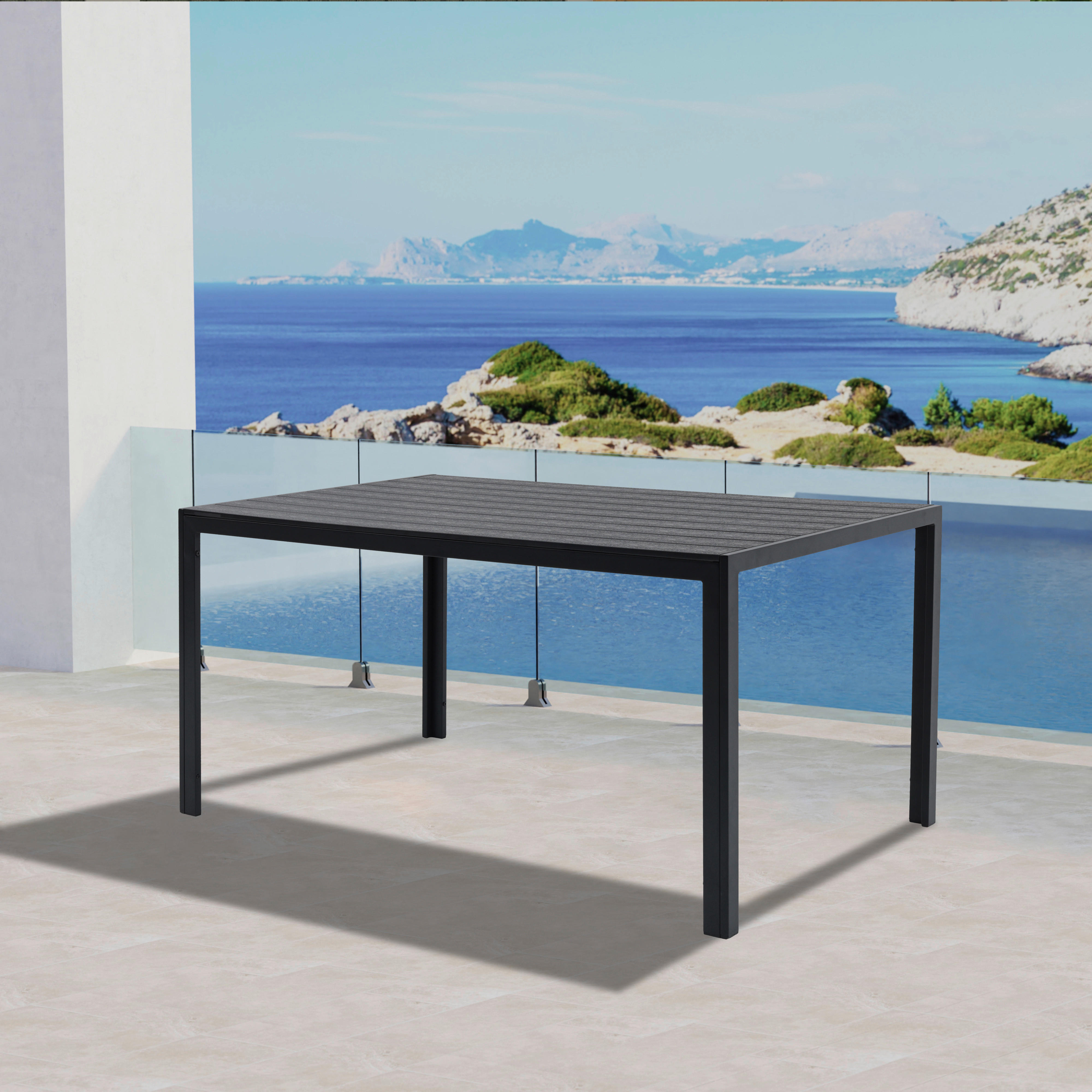 POCOline Gartentisch Mila schwarz Alu B/H/L: ca. 90x74x150 cm Mila - schwarz (150,00/90,00/74,00cm) - POCOline