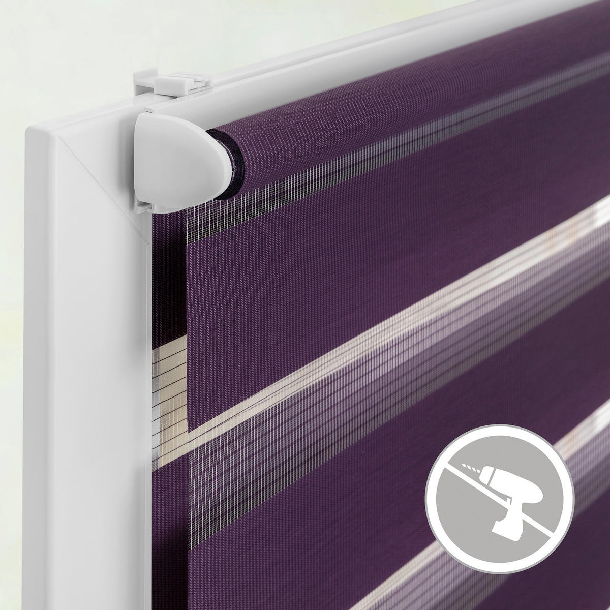 Doppelrollo Duo brombeer B/L: ca. 50x150 cm Duo - brombeer (50,00/150,00cm) - LICHTBLICK