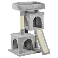 PawHut Kratzbaum hellgrau Spanplatte B/H/L: ca. 39x83x59 cm Kratzbaum - hellgrau (59,00/39,00/83,00cm) - PawHut