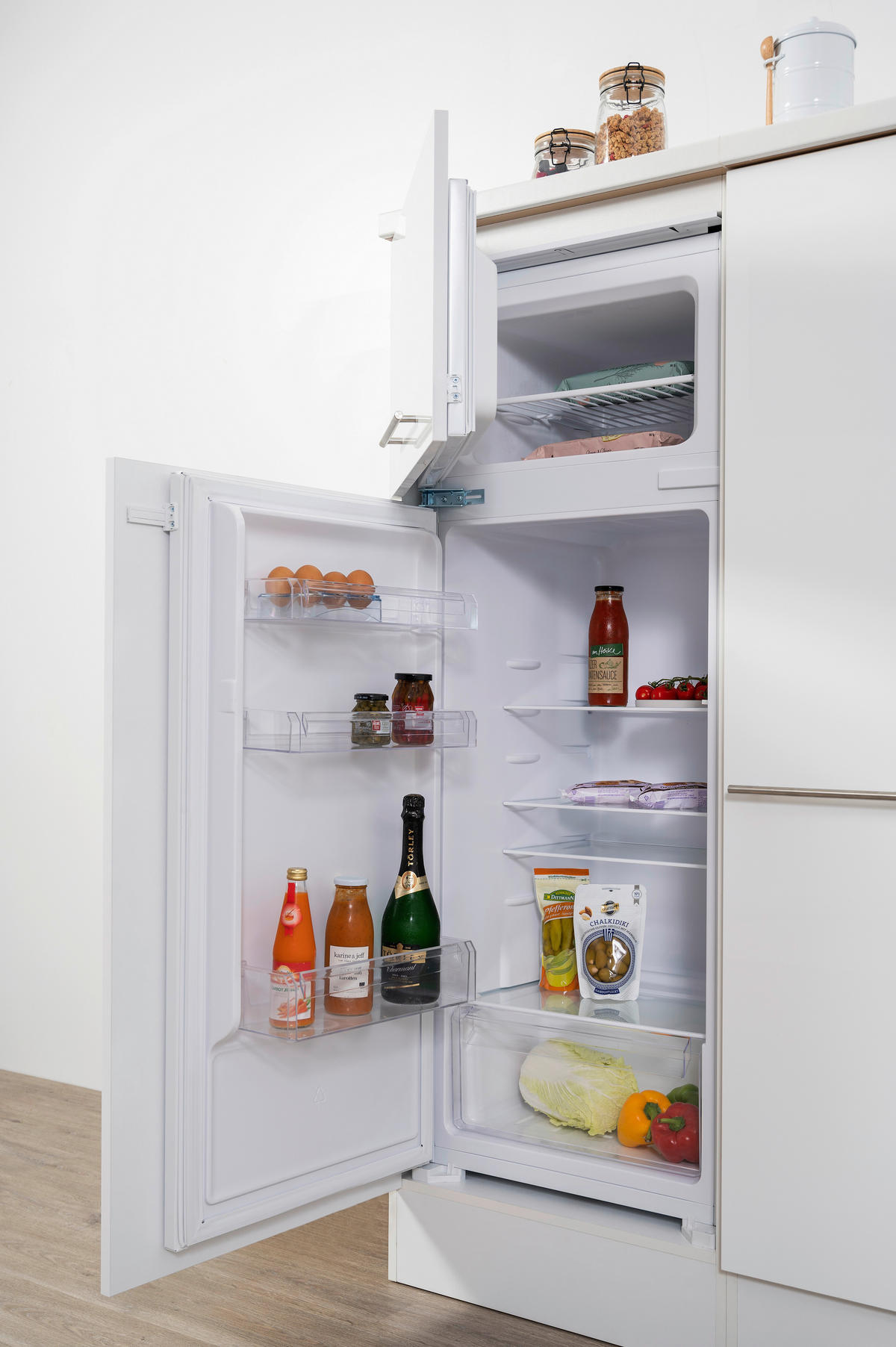 Respekta Winkelküche Amanda grau B/T/L: ca. 290x60x200 cm Amanda - weiß/Edelstahloptik (290,00/200,00cm) - Respekta