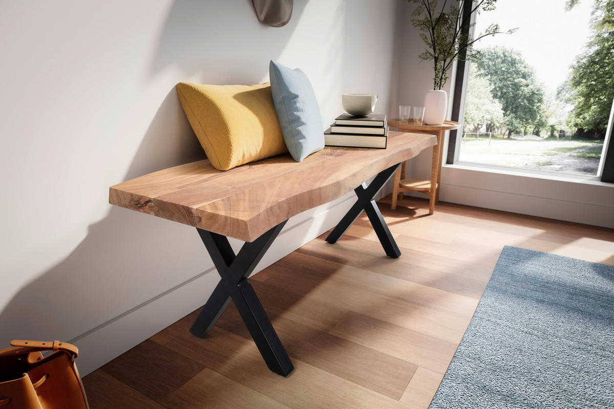 Sitzbank B/H/T: ca. 120x46x40 cm Garderobenbank - (120,00/46,00/40,00cm) - Wohnling