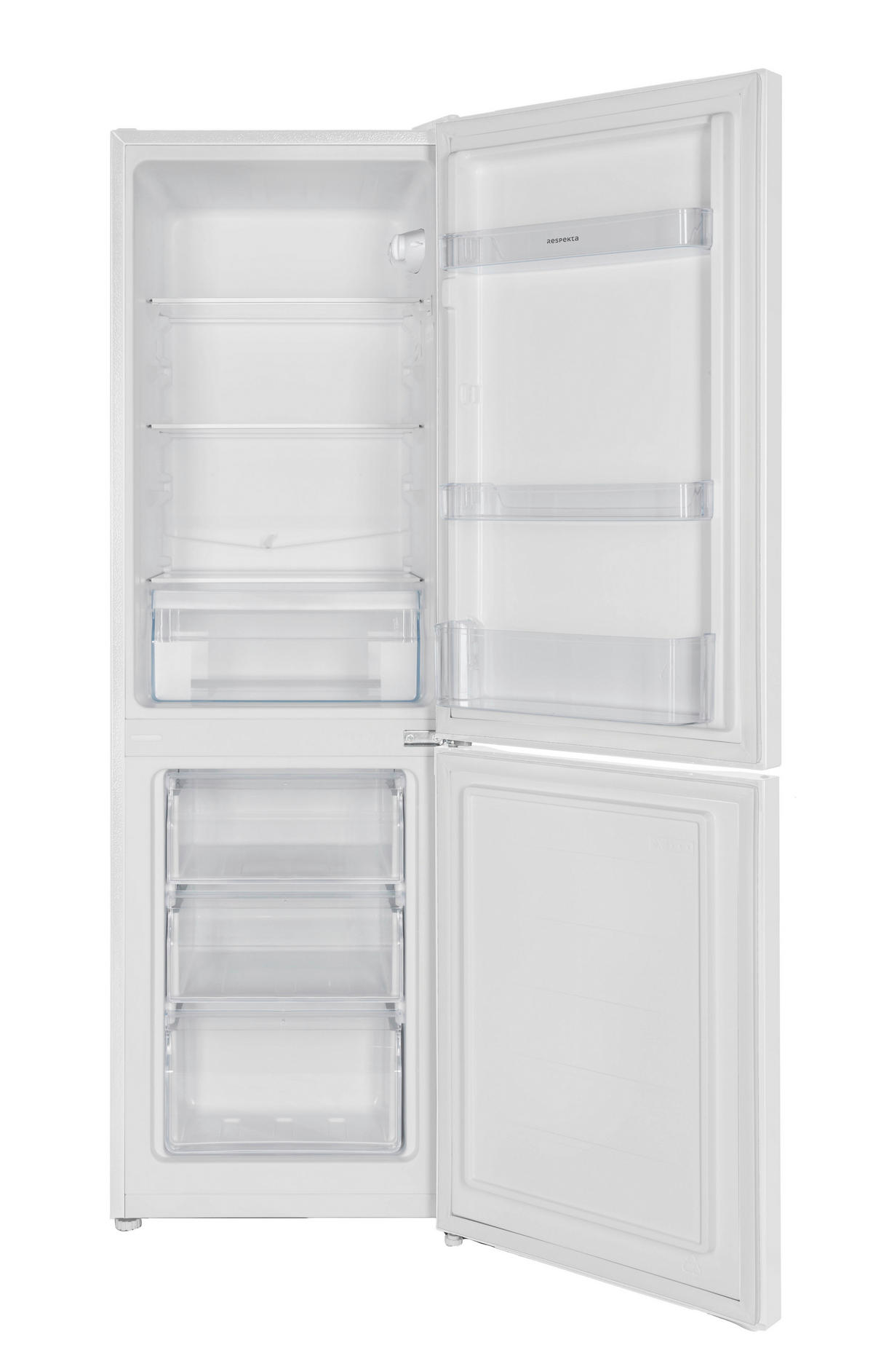 Respekta Kühl-/Gefrierkombination KG144W-52 weiß B/H/T: ca. 49,5x144x47,4 cm Kühl-/Gefrierkombi KG144W-52 - weiß (49,50/144,00/47,40cm) - Respekta