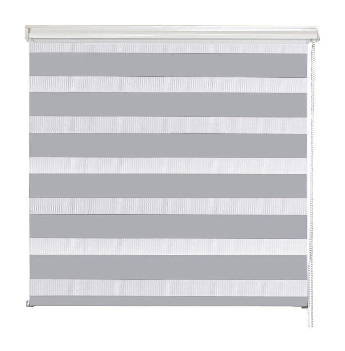Doppelrollo mit Blende Easy-Fix silber B/L: ca. 80x220 cm Easy-Fix - silber (80,00/220,00cm) - POCOline