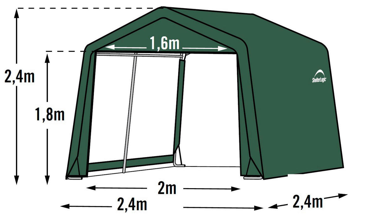 ShelterLogic Gartenhaus Shed-in-a-Box grün B/H/L: ca. 240x240x240 cm Shed-in-a-Box - grün (240,00/240,00/240,00cm) - ShelterLogic