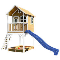 AXI Spielhaus Sarah braun B/H/L: ca. 370x291x191 cm Sarah - braun/blau (191,00/370,00/291,00cm) - AXI
