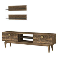 Wohnwand Royal walnuss Nachbildung B/H/T: ca. 150x45,5x30 cm Royal - walnuss (150,00/45,50/30,00cm) - moebel17