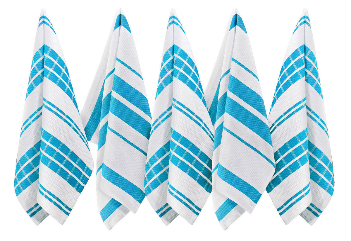 POCOline Geschirrtuch Geschirrtuch_5erPack 45x70 türkis - türkis (45,00/70,00cm) - POCOline