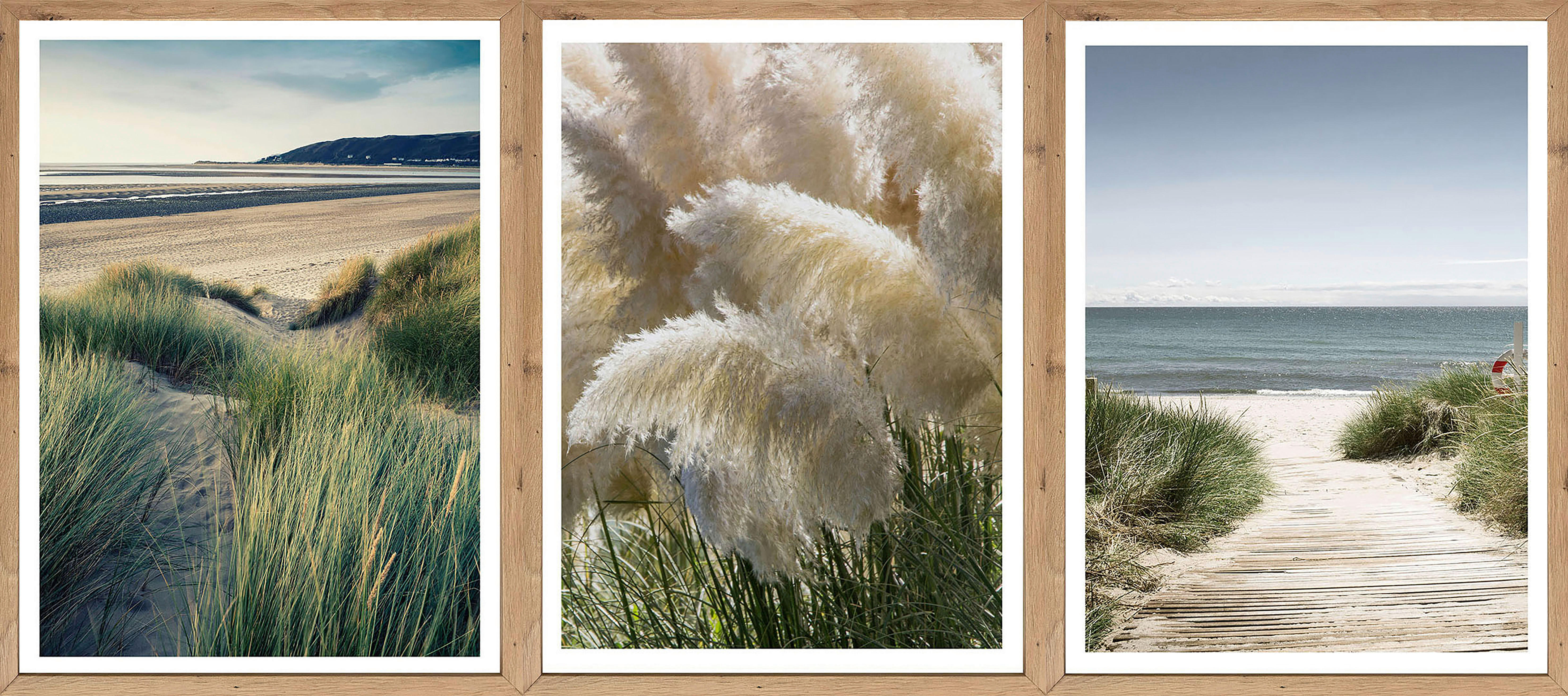Gerahmtes Bild Strand B/H: ca. 30x40 cm Bilderset_Cheb_3tlg. - (30,00/40,00cm)