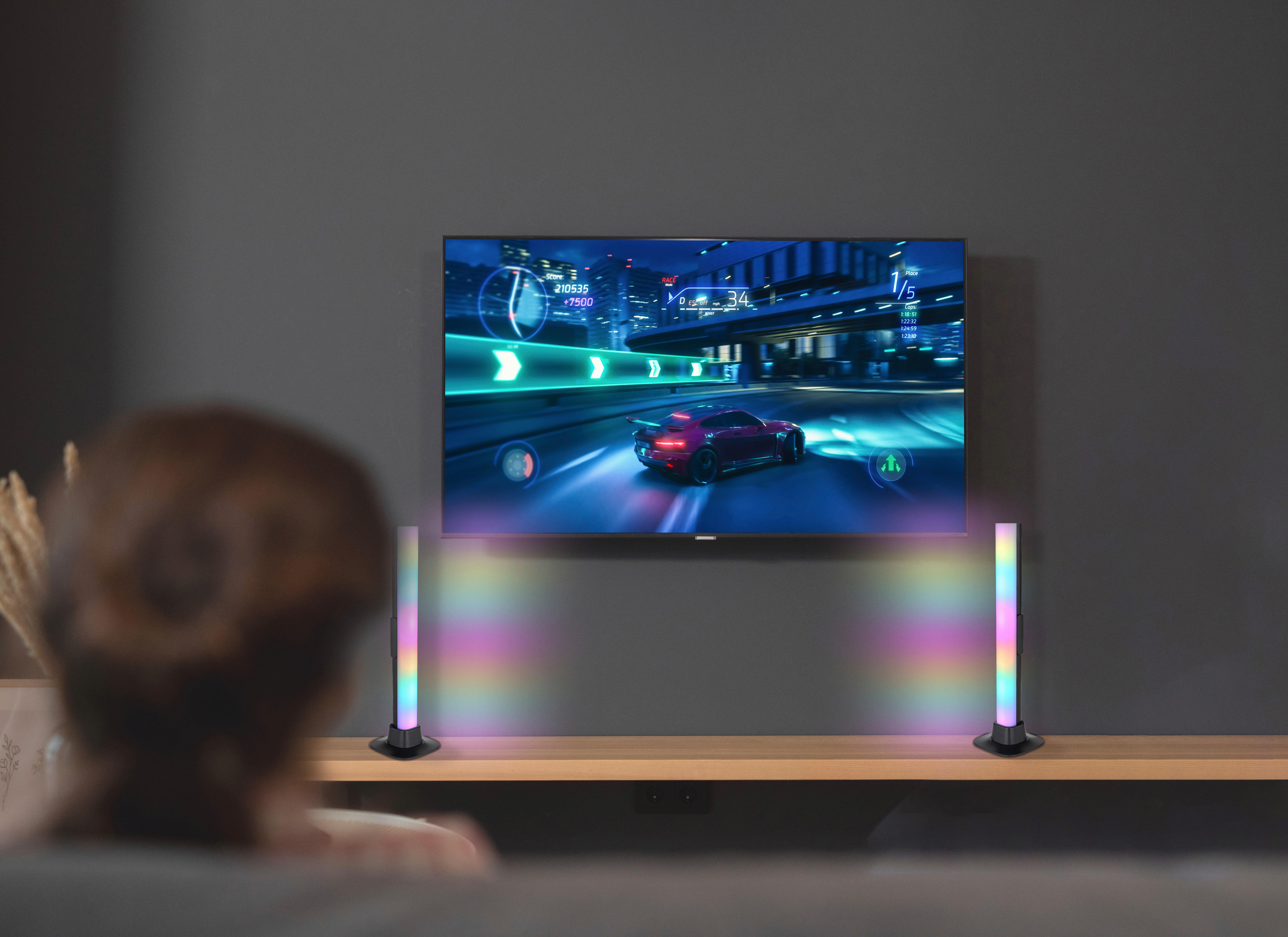 Thumbnail - GLOBO LED-Tischleuchte schwarz Kunststoff B/H/T: ca. 3x32,5x3 cm