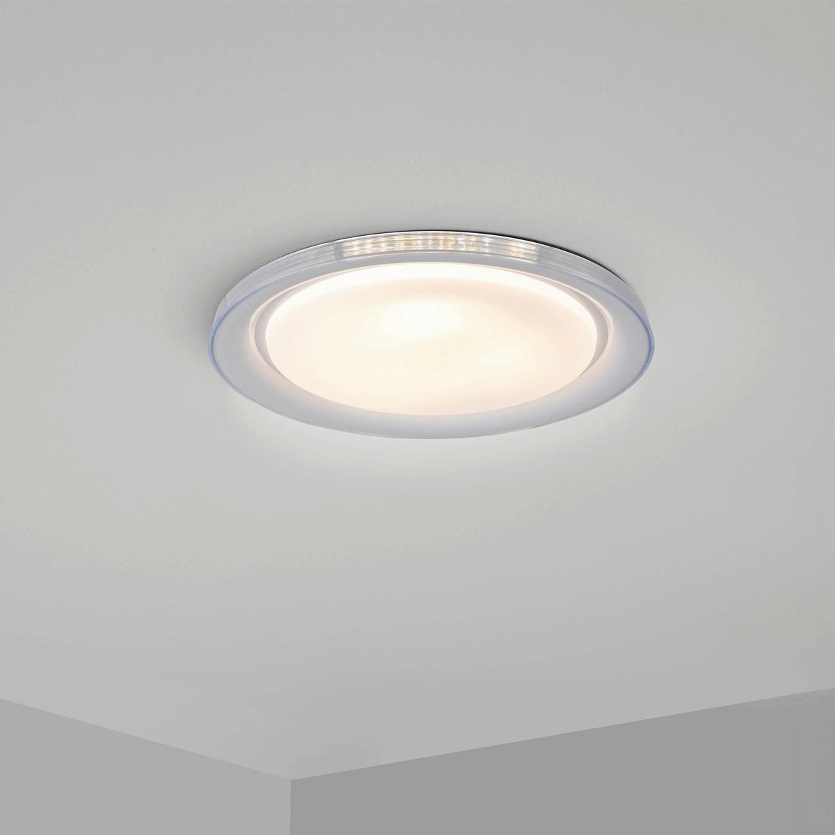 Näve Leuchten LED-Deckenleuchte weiß Metall Kunststoff B/H/T/D: ca. 50,5x7,5x50,5x50,5 cm CLAIRE - weiß (50,50/7,50/50,50cm) - Näve Leuchten