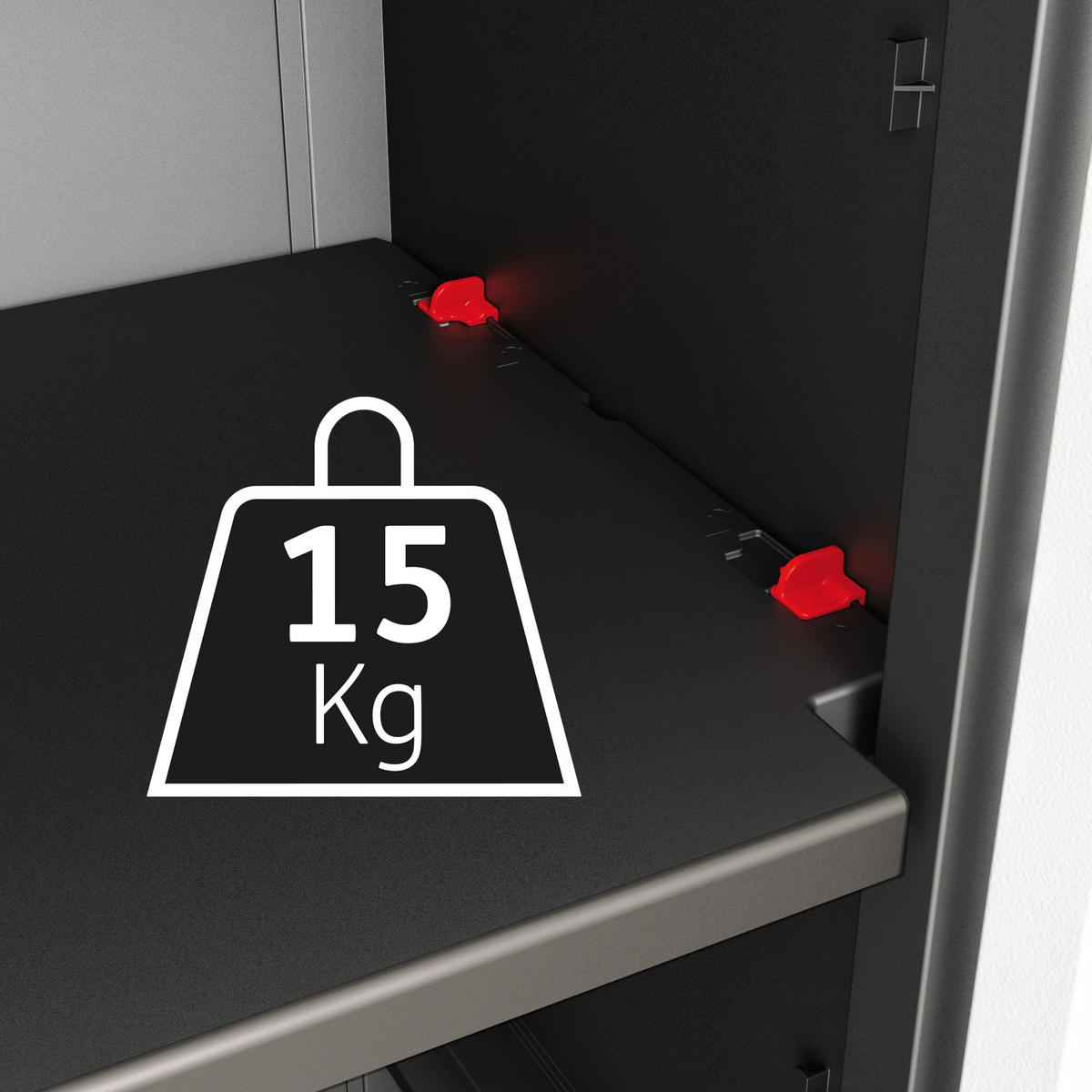 Keter Kunststoffschrank Detroit schwarz Kunststoff B/H/T: ca. 65x182x45 cm Detroit - schwarz (65,00/182,00/45,00cm) - Keter