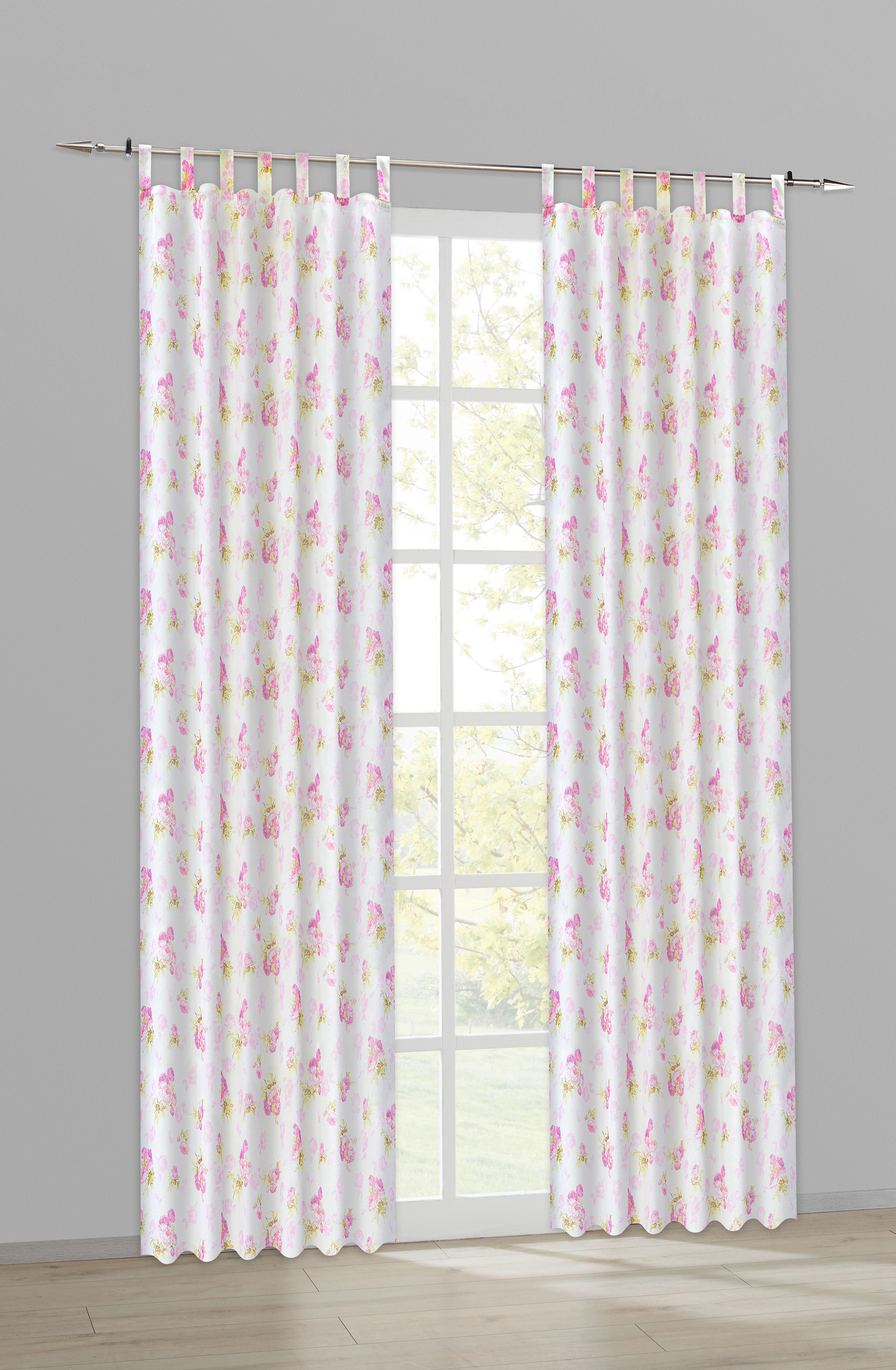 Kombivorhang Rosemarie-II rosé B/L: ca. 135x245 cm Rosemarie-II - rosé (135,00/245,00cm) - POCOline