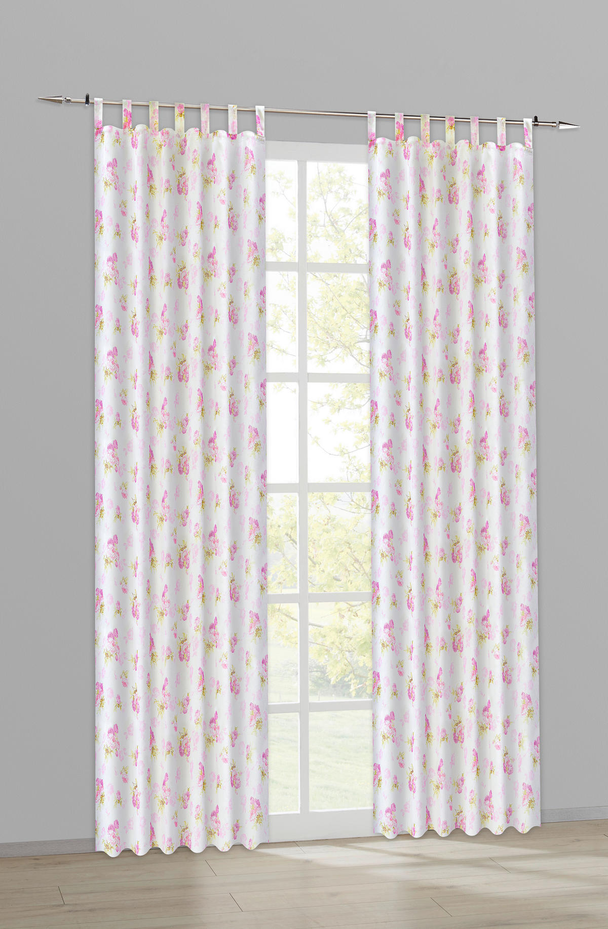 Kombivorhang Rosemarie-II rosé B/L: ca. 135x245 cm Rosemarie-II - rosé (135,00/245,00cm) - POCOline