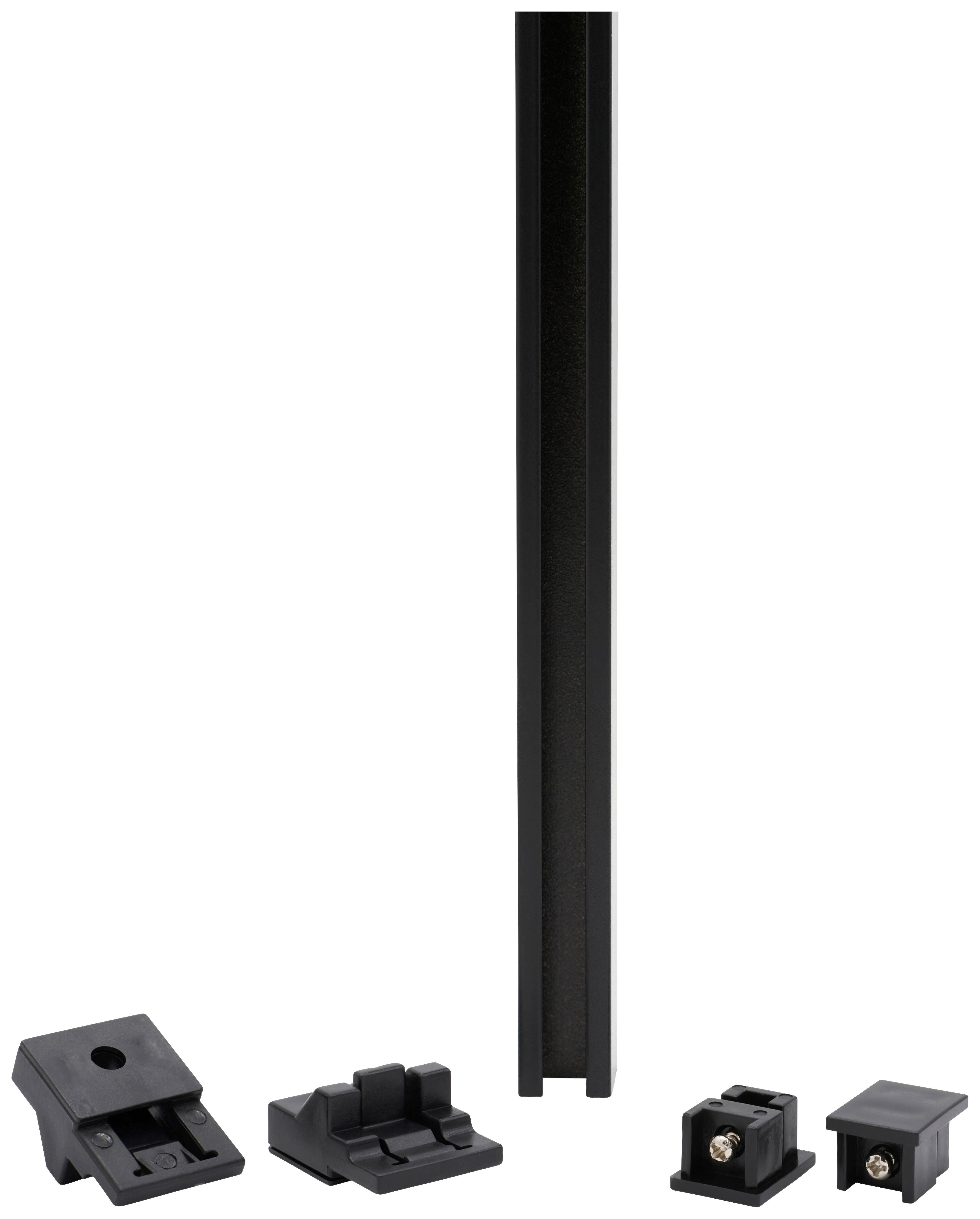 Gardinenschiene smart schwarz Metall L: ca. 240 cm 1.0 Läufe smart - schwarz (240,00cm) - ondeco