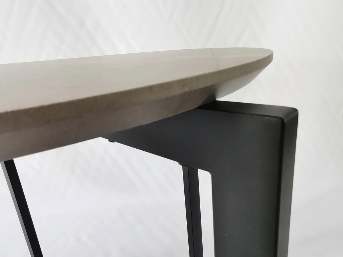 Beistelltisch Eik Marmor Optik schwarz H/D: ca. 50x45 cm Eik - schwarz (45,00/50,00cm)