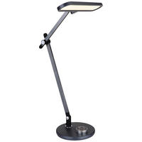 GLOBO LED-Tischleuchte schwarz grau grau Aluminium Kunststoff B/H/T: ca. 37x53x57,5 cm BERLETTA - schwarz/grau (37,00/53,00/57,50cm) - GLOBO