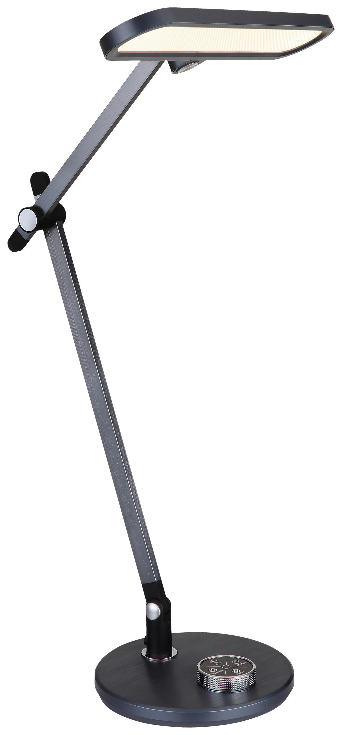 GLOBO LED-Tischleuchte schwarz grau grau Aluminium Kunststoff B/H/T: ca. 37x53x57,5 cm BERLETTA - schwarz/grau (37,00/53,00/57,50cm) - GLOBO