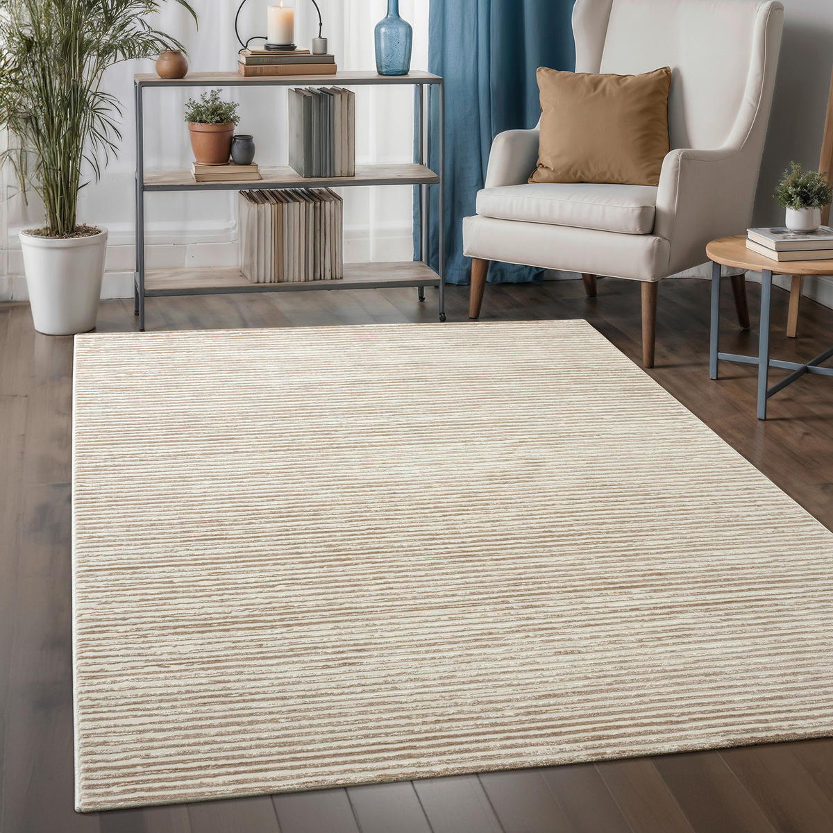 Sanat Kurzflorteppich HERA beige B/L: ca. 80x300 cm HERA - beige (80,00/300,00cm) - Sanat