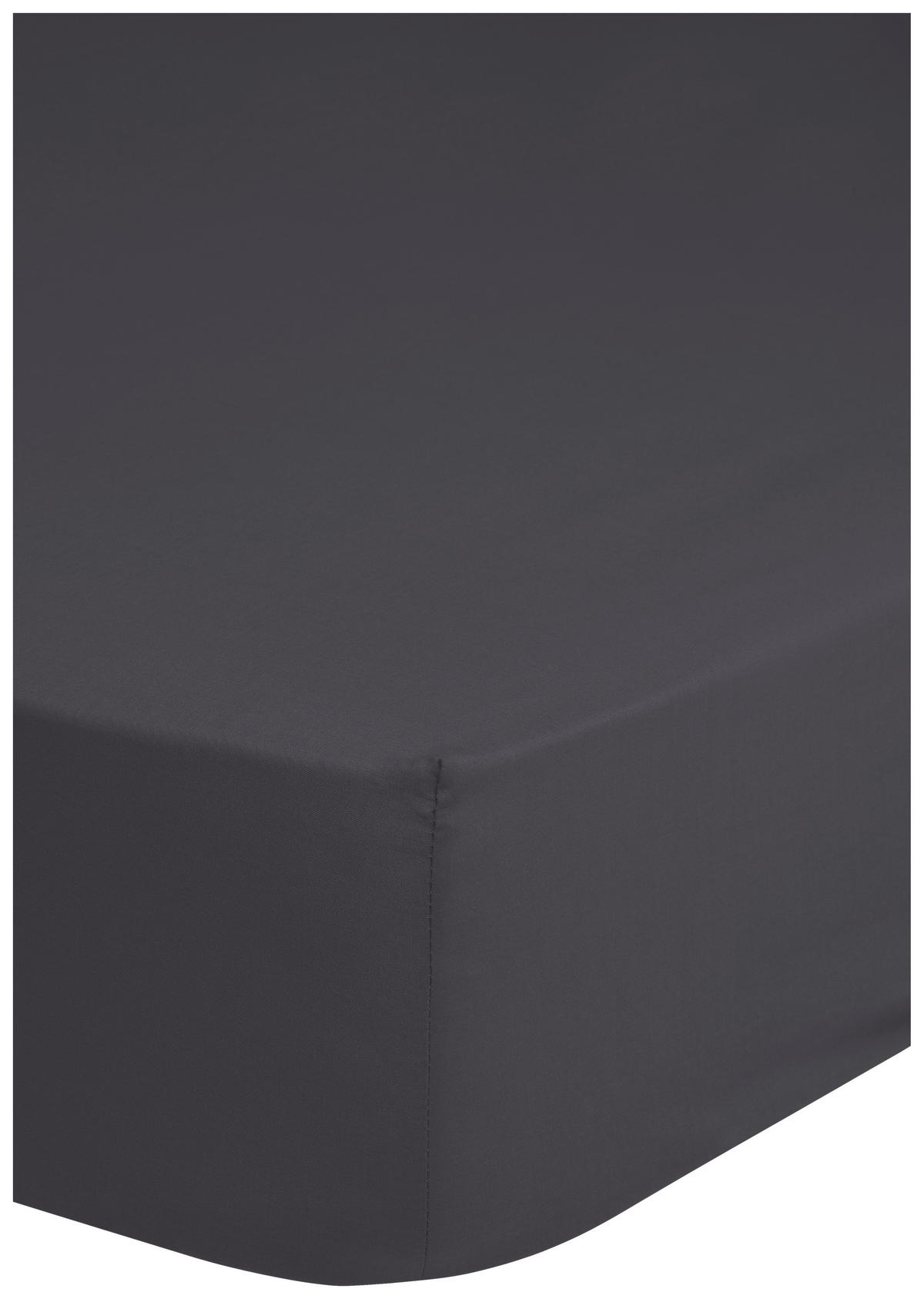 Baumwoll Spannbetttuch Satin Spannbetttuch-Satin 140x200cm - anthrazit (140,00/200,00cm) - HIP