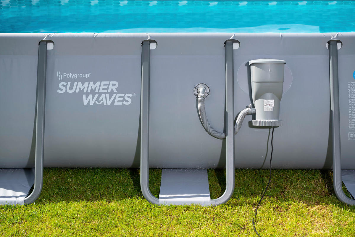 Summer Waves Poolset Elite B/H/L: ca. 200x100x400 cm Elite - grau (400,00/200,00/100,00cm) - Summer Waves