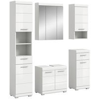 Badezimmer-Set Scout weiß weiß Hochglanz B/H/T: ca. 164x191x34 cm Scout - weiß (164,00/191,00/34,00cm) - xonox.home