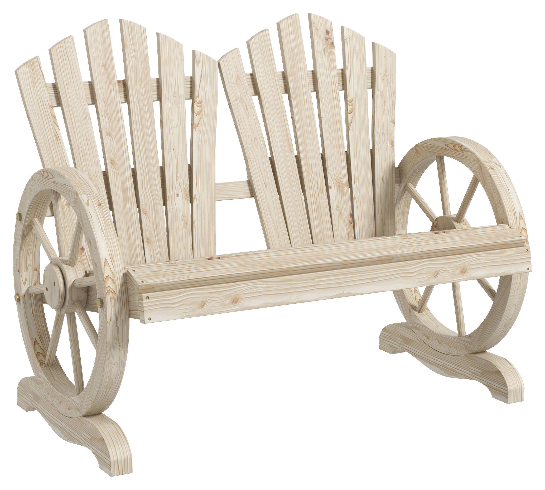 Outsunny Gartenbank natur Polypropylen B/H/L: ca. 66x108x95 cm Gartenbank - natur (95,00/66,00/108,00cm) - Outsunny