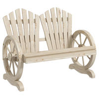 Outsunny Gartenbank natur Polypropylen B/H/L: ca. 66x108x95 cm Gartenbank - natur (95,00/66,00/108,00cm) - Outsunny