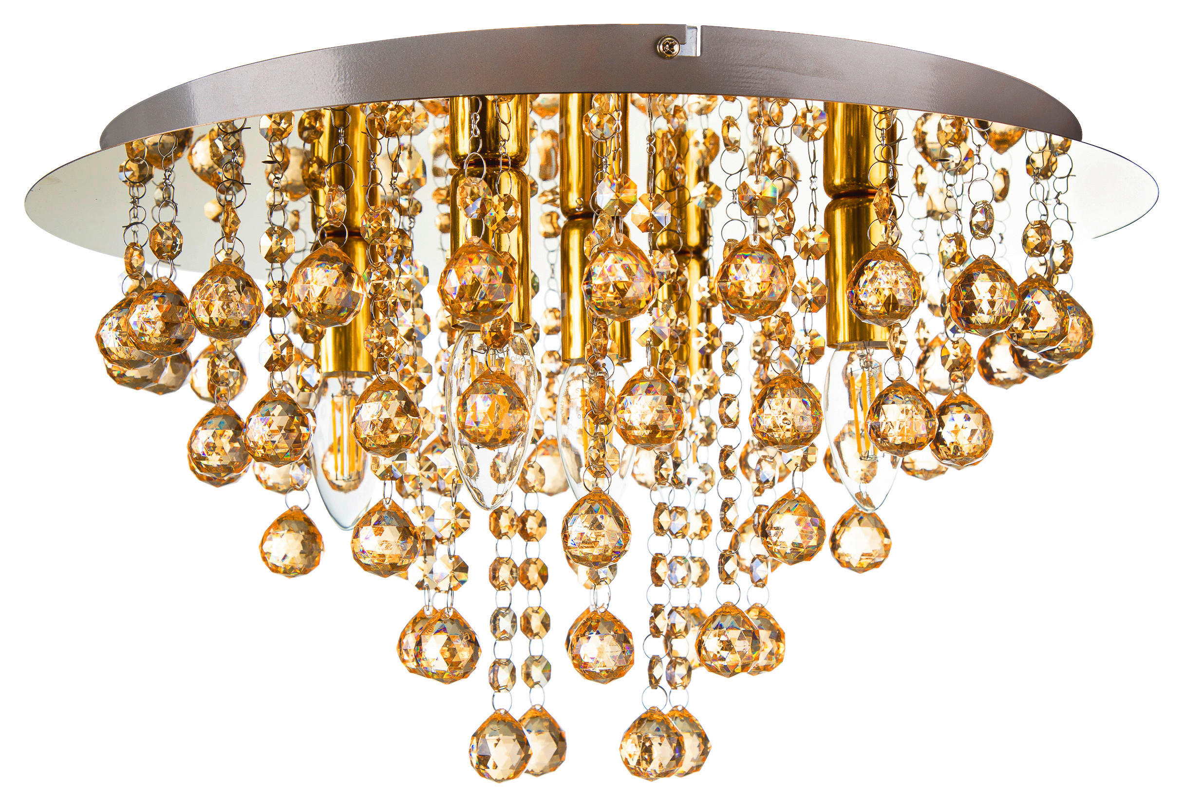 Nowa Deckenleuchte 63040545 gold Metall H/D: ca. 26x46 cm E14 5 Brennstellen LONDON - gold (46,00/26,00cm) - Nowa