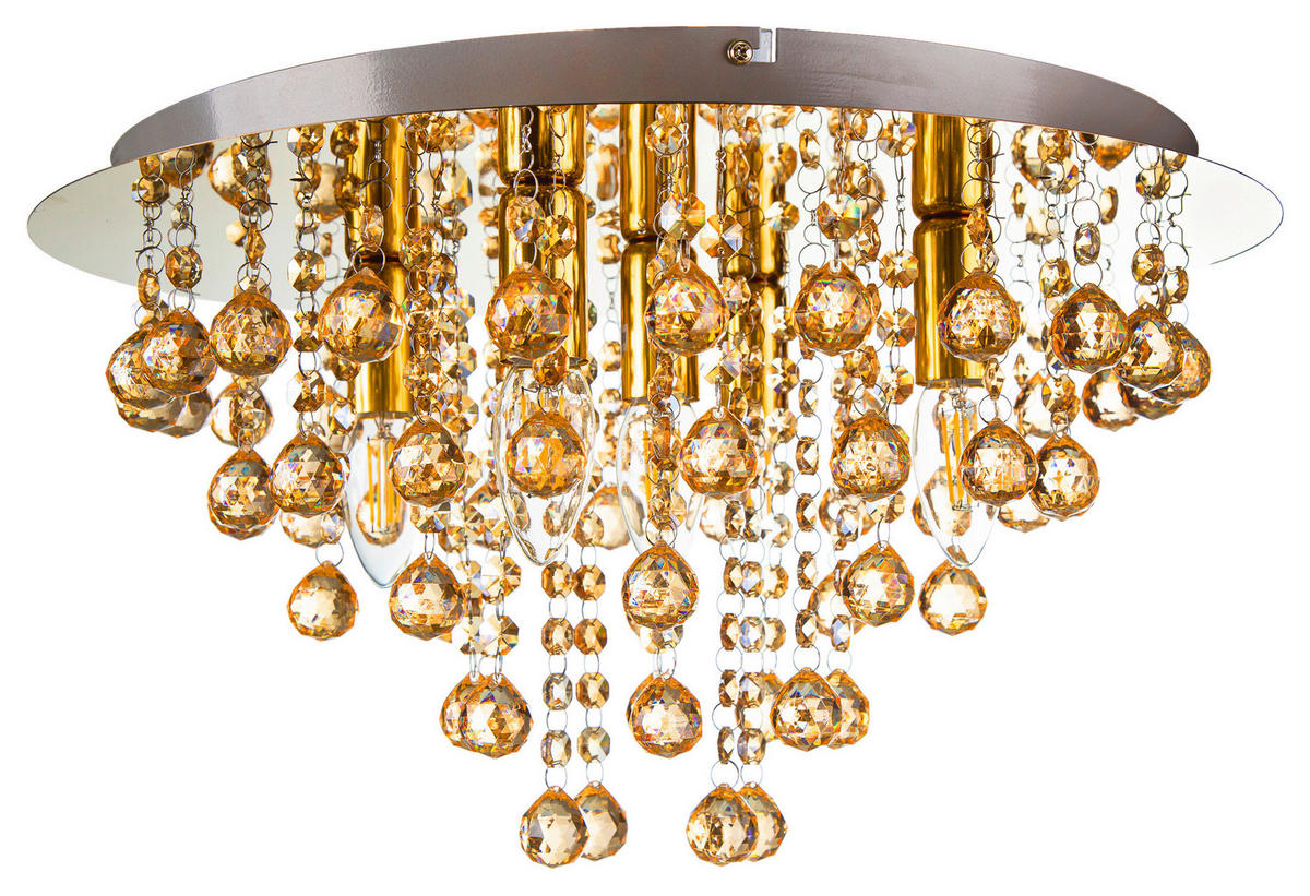 Nowa Deckenleuchte 63040545 gold Metall H/D: ca. 26x46 cm E14 5 Brennstellen LONDON - gold (46,00/26,00cm) - Nowa