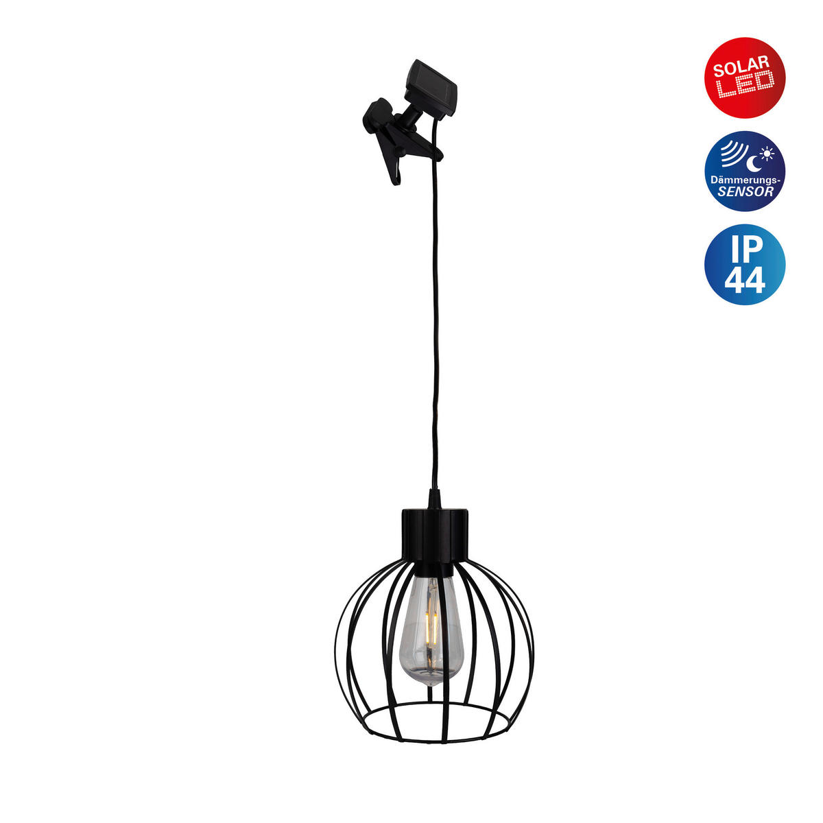 Pendelleuchte 5313322 schwarz Kunststoff Metall B/H/T: ca. 20x130x20 cm Grid - schwarz (20,00/130,00/20,00cm) - Näve Leuchten