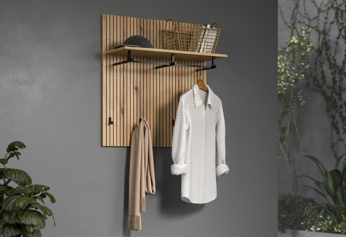 Garderobenpaneel Pure Bliss Eiche Evoke Oak Nachbildung B/H/T: ca. 80x84x28 cm Pure Bliss - Eiche (80,00/84,00/28,00cm)