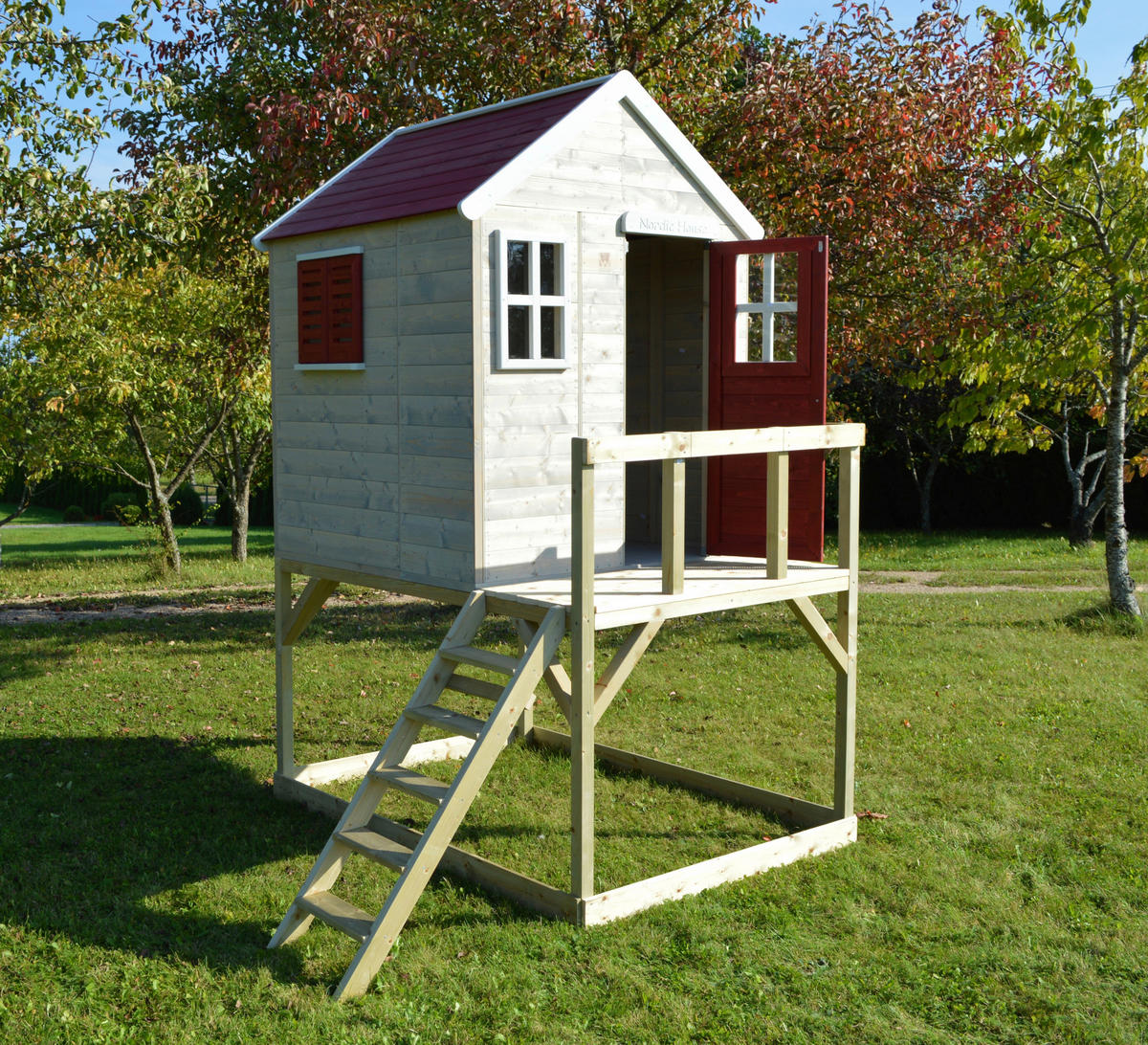 Wendi Toys Spielhaus Storch natur B/H/T: ca. 193x240x160 cm Storch - natur (193,00/240,00/160,00cm) - Wendi Toys