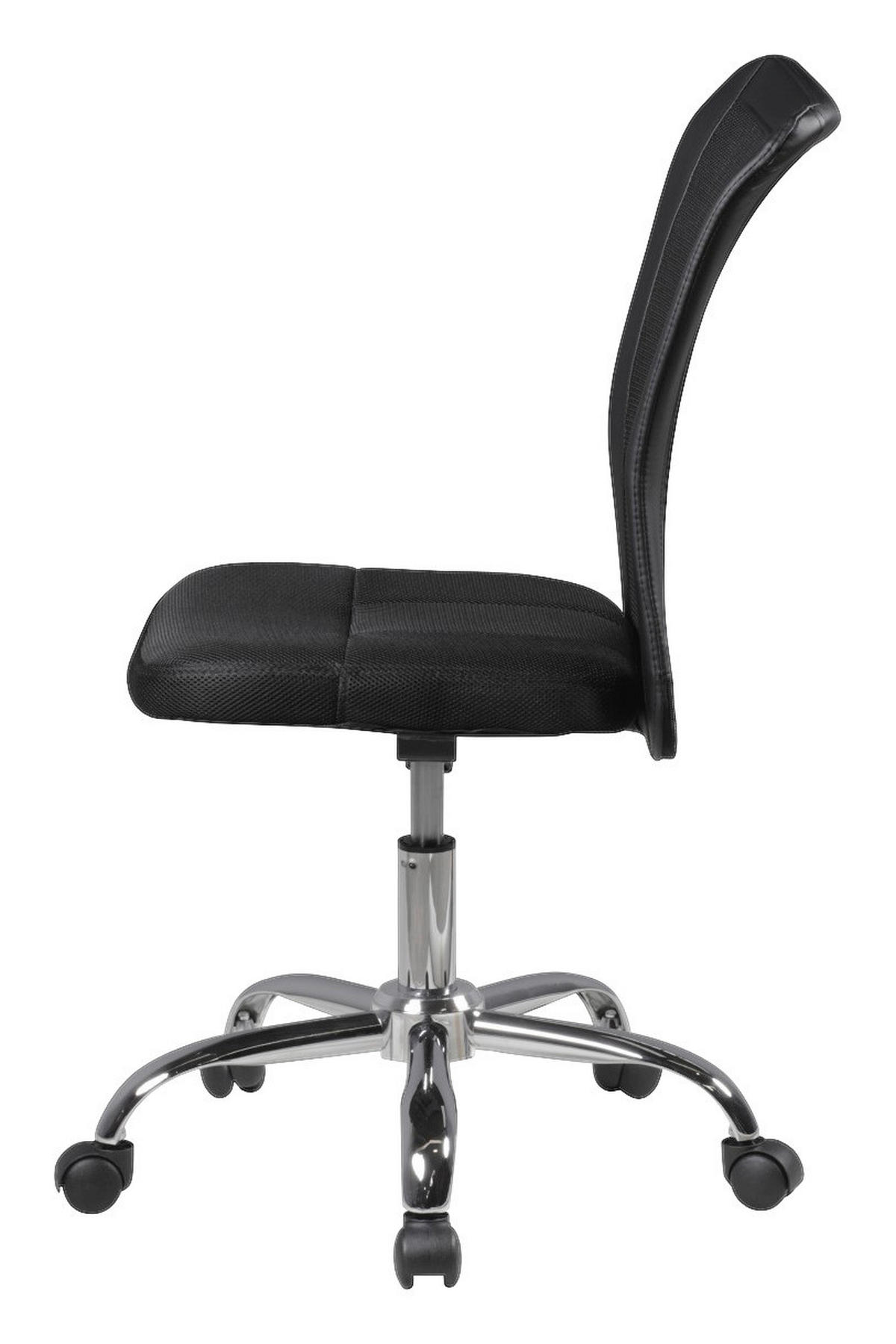 Drehstuhl schwarz Stoff Kinderschreibtischstuhl SALERNO - schwarz (60,00/100,00/60,00cm) - Amstyle