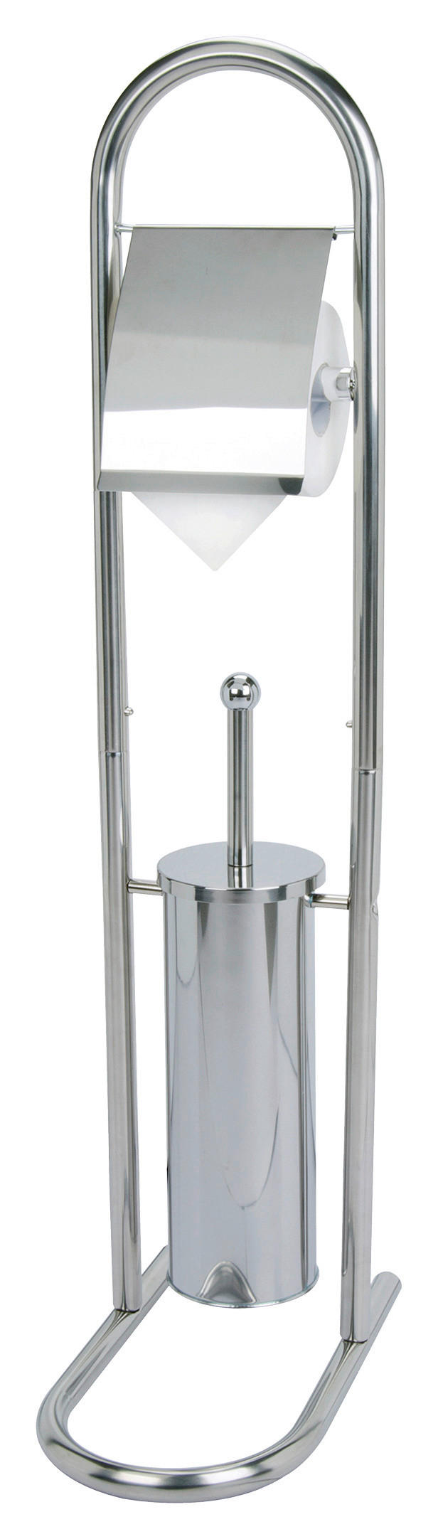 Stand-WC-Garnitur silber Edelstahl Stand-WC-Garnitur - silber (16,50/30,00/80,00cm) - Axentia