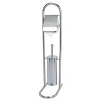 Stand-WC-Garnitur silber Edelstahl Stand-WC-Garnitur - silber (16,50/30,00/80,00cm) - Axentia
