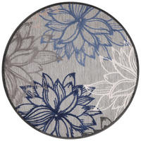 Sanat Outdoorteppich FLORAL grau B/L: ca. 120x120 cm FLORAL - grau (120,00/120,00cm) - Sanat
