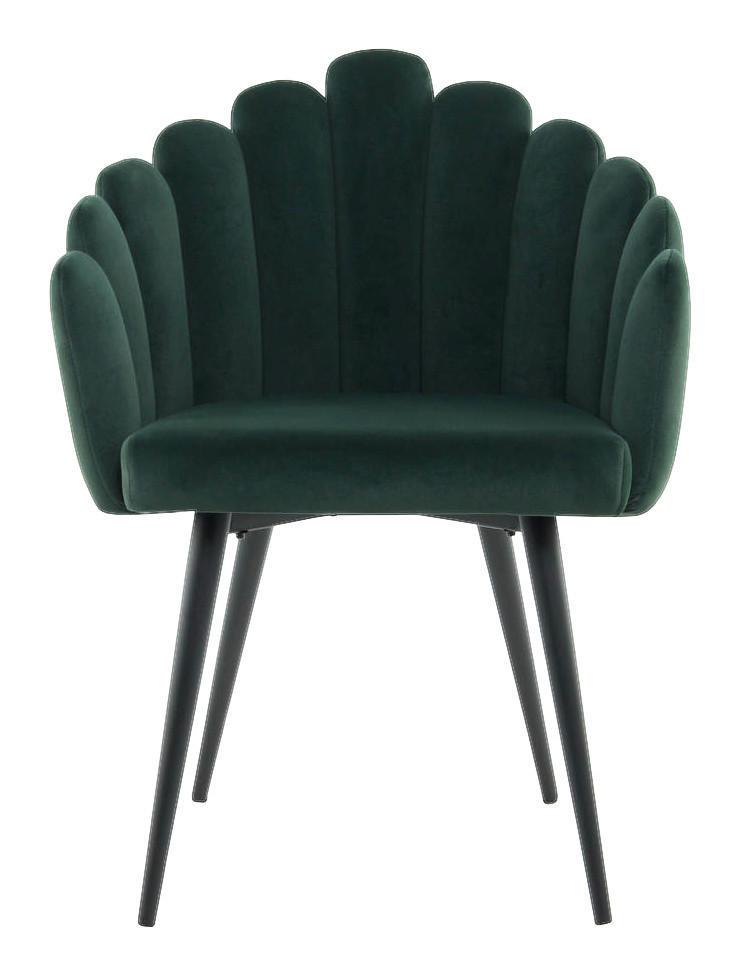 Stuhl Jeane 600 grün Microfaser B/H/T: ca. 61x85x58 cm Jeane 600 - schwarz/grün (61,00/85,00/58,00cm) - 360 Living