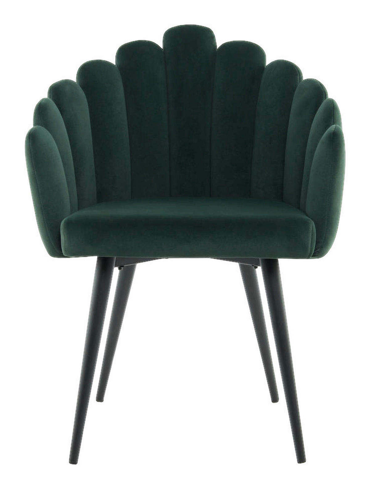 Stuhl Jeane 600 grün Microfaser B/H/T: ca. 61x85x58 cm Jeane 600 - schwarz/grün (61,00/85,00/58,00cm) - 360 Living
