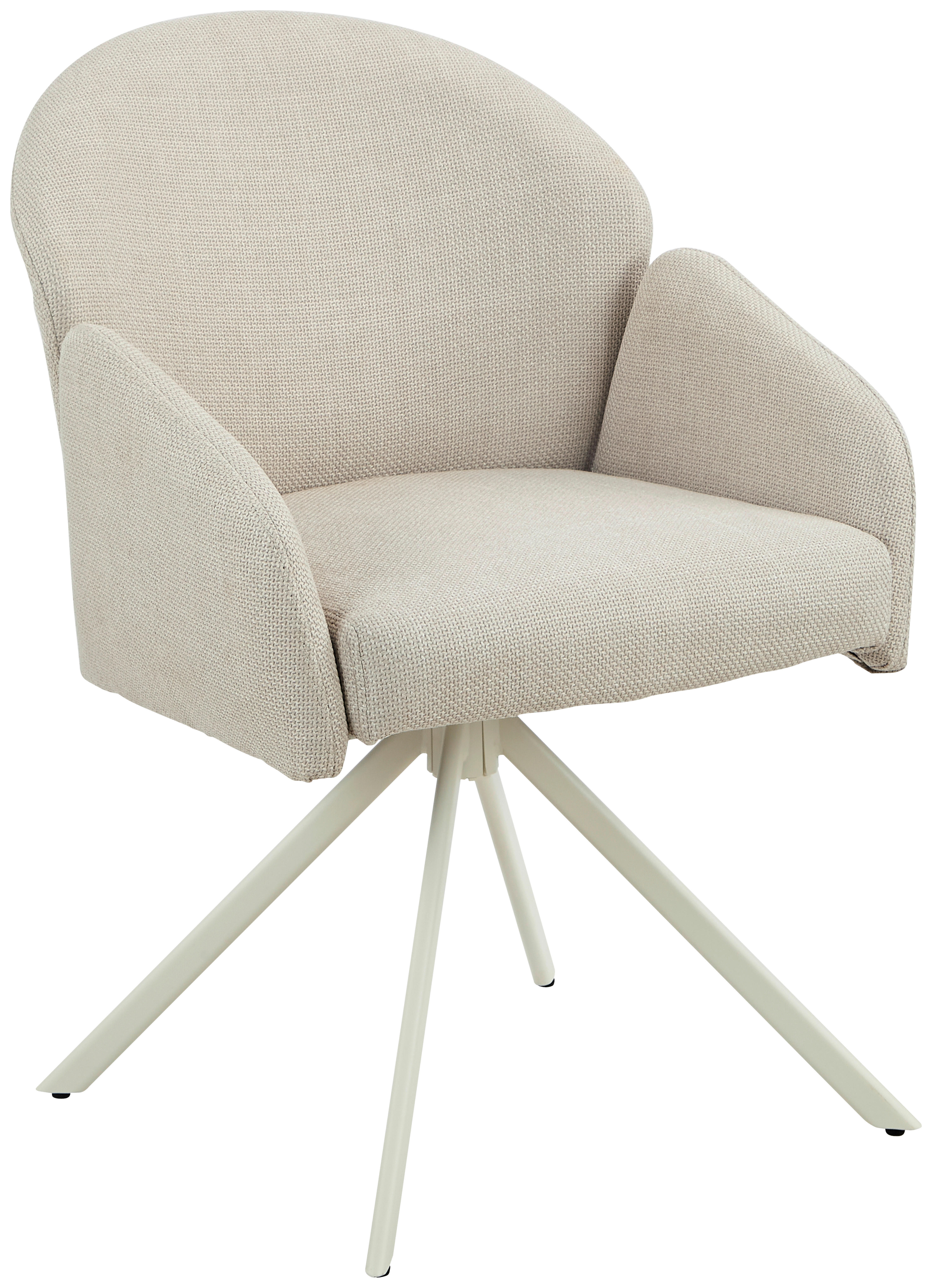 Drehstuhl Holly creme Microfaser Webstoff B/H/T: ca. 57x84x61 cm Holly - creme (57,00/84,00/61,00cm)