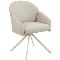 Drehstuhl Holly creme Microfaser Webstoff B/H/T: ca. 57x84x61 cm Holly - creme (57,00/84,00/61,00cm)