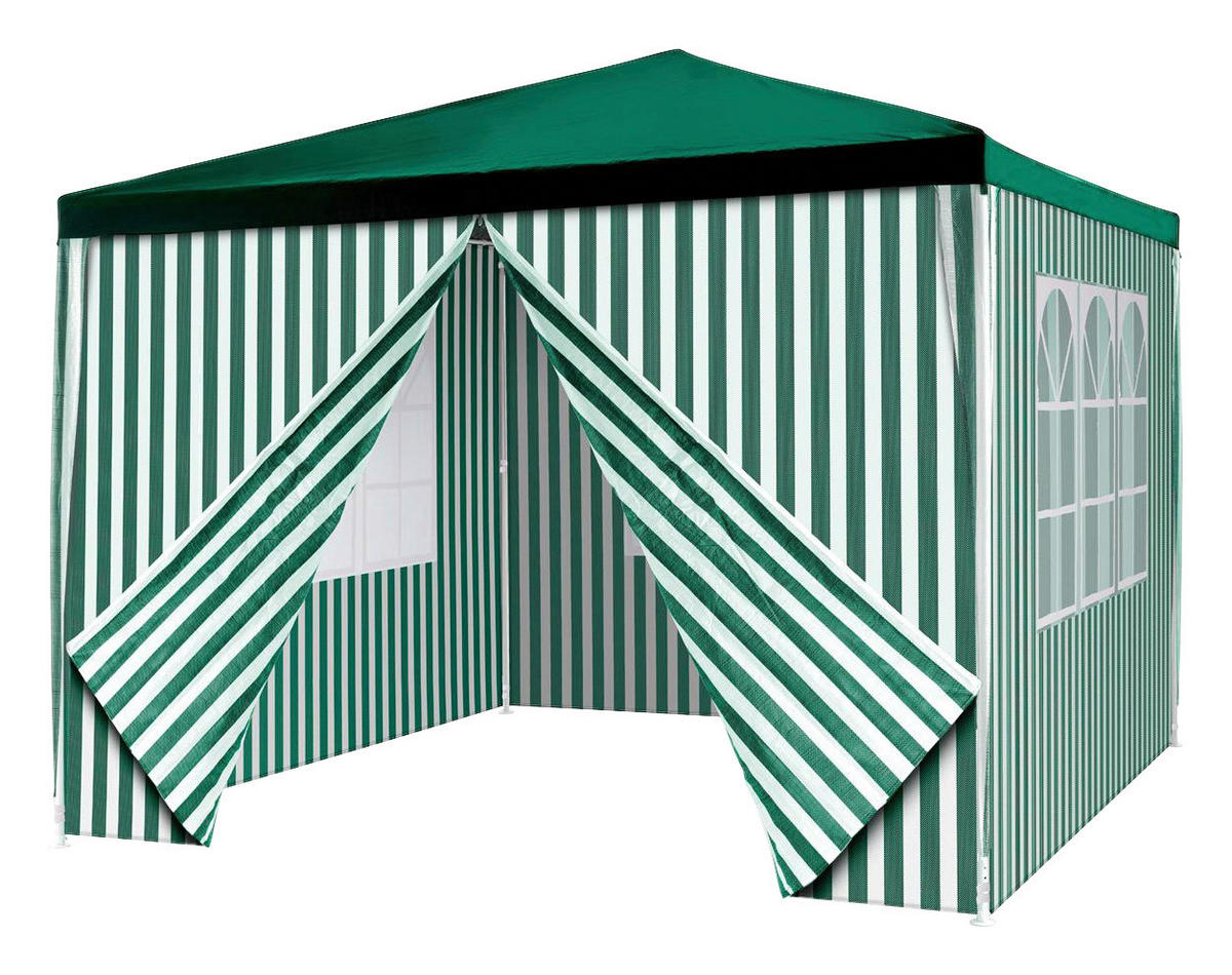 VCM Pavillon grün Polyester-Mischgewebe B/H/L: ca. 300x187x300 cm Pavillon - grün (300,00/300,00/187,00cm) - VCM
