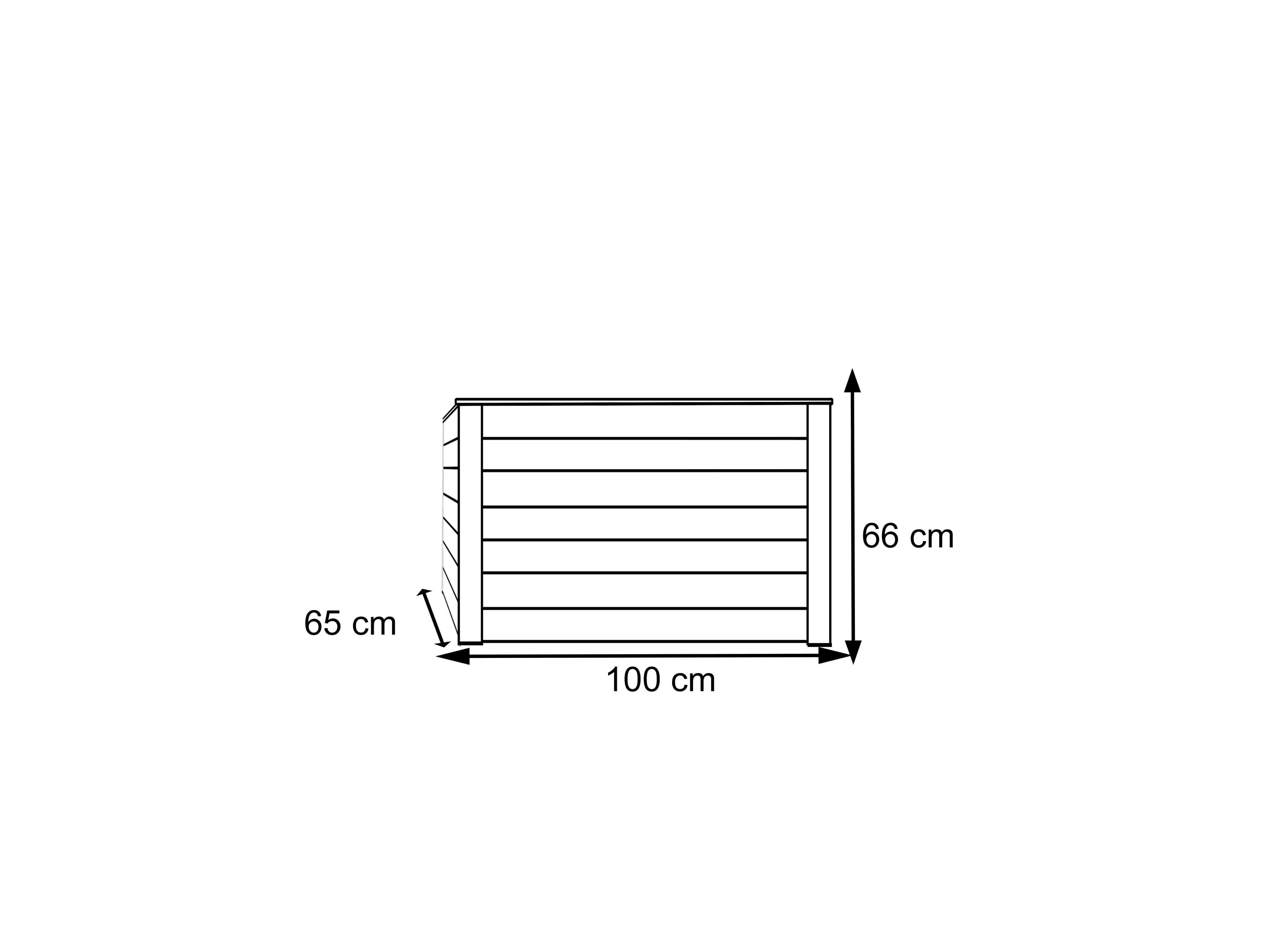 Westmann Hochbeet Lärche 100 natur Lärche B/H/L: ca. 65x66x100 cm Lärche 100 - natur (100,00/65,00/66,00cm) - Westmann
