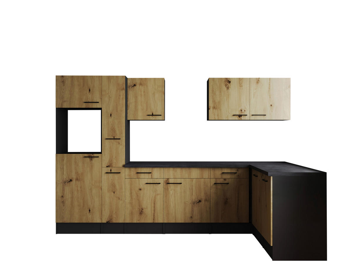 Winkelküche Oliver B/H/T: ca. 310x205x172 cm Oliver - granit/grau (310,00/205,00/172,00cm) - Respekta