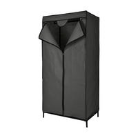 Kleiderschrank grau Stahl B/H/L: ca. 50x163x76 cm Kleiderschrank Vlies grau - grau (76,00/50,00/163,00cm)