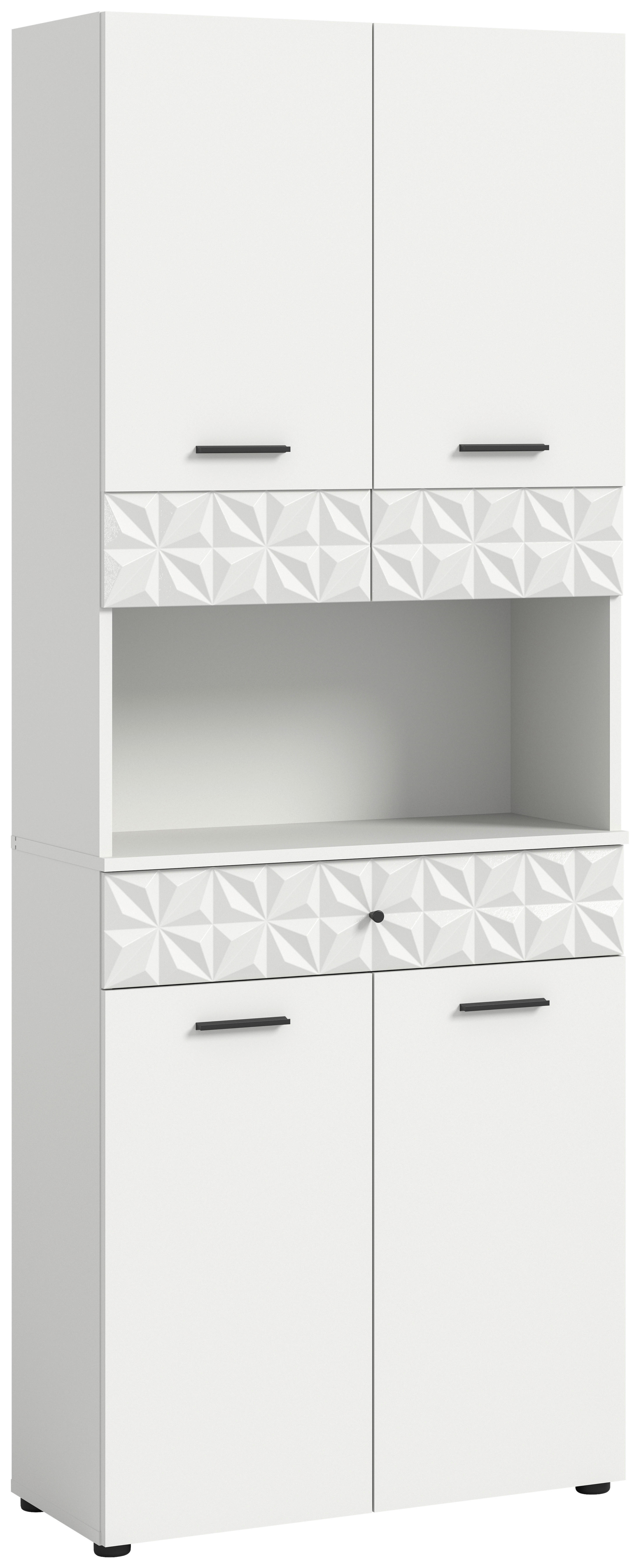 Hochschrank Prisma weiß B/H/T: ca. 70x187x34 cm Prisma - weiß (70,00/187,00/34,00cm) - xonox.home