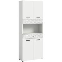 Hochschrank Prisma weiß B/H/T: ca. 70x187x34 cm Prisma - weiß (70,00/187,00/34,00cm) - xonox.home