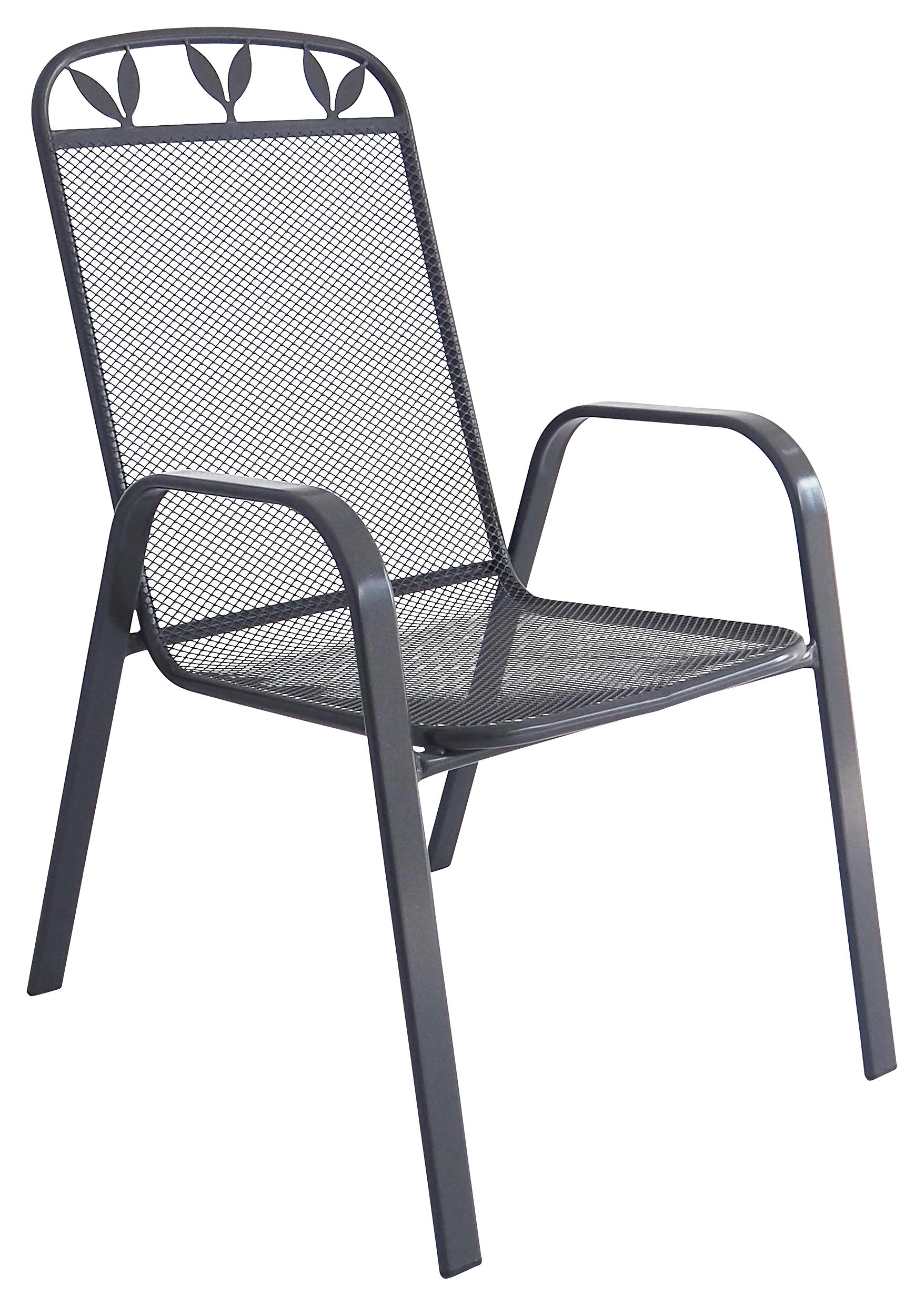 POCOline Stapelsessel Pia grau Metall B/H/L: ca. 55x98x74 cm Pia - grau (74,00/55,00/98,00cm) - POCOline