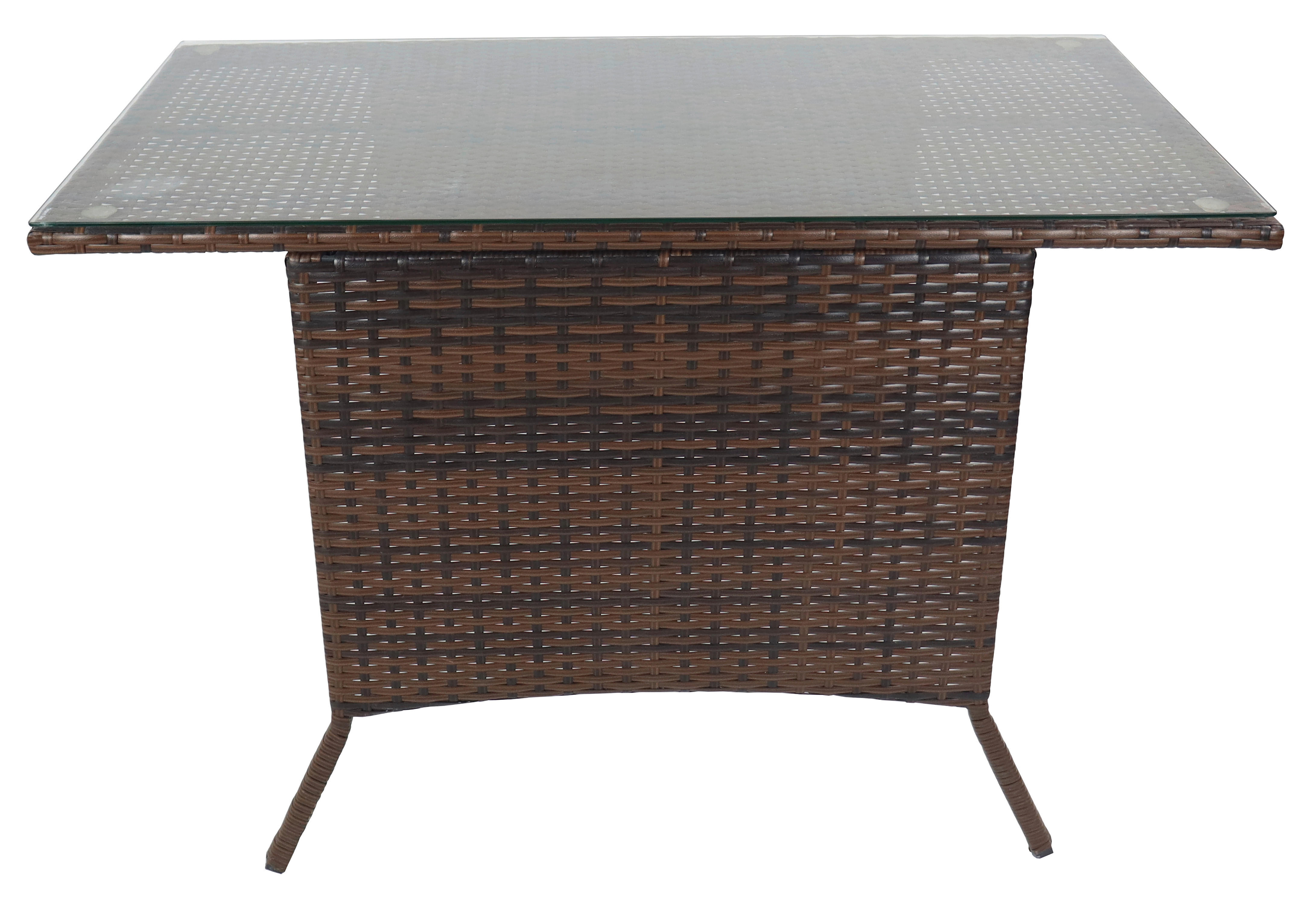 VCM Gartentisch Raloso braun Glas B/H/L: ca. 114x74x64 cm Raloso - braun (64,00/114,00/74,00cm) - VCM
