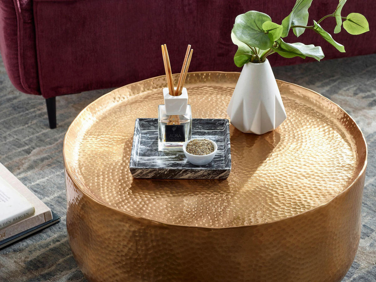 Couchtisch gold B/H/T: ca. 60x35x60 cm Couchtisch - gold (60,00/35,00/60,00cm) - Wohnling